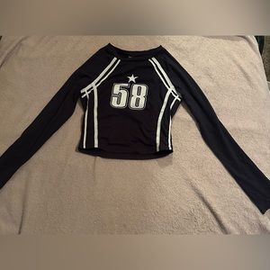 Number Print Cropped Tee